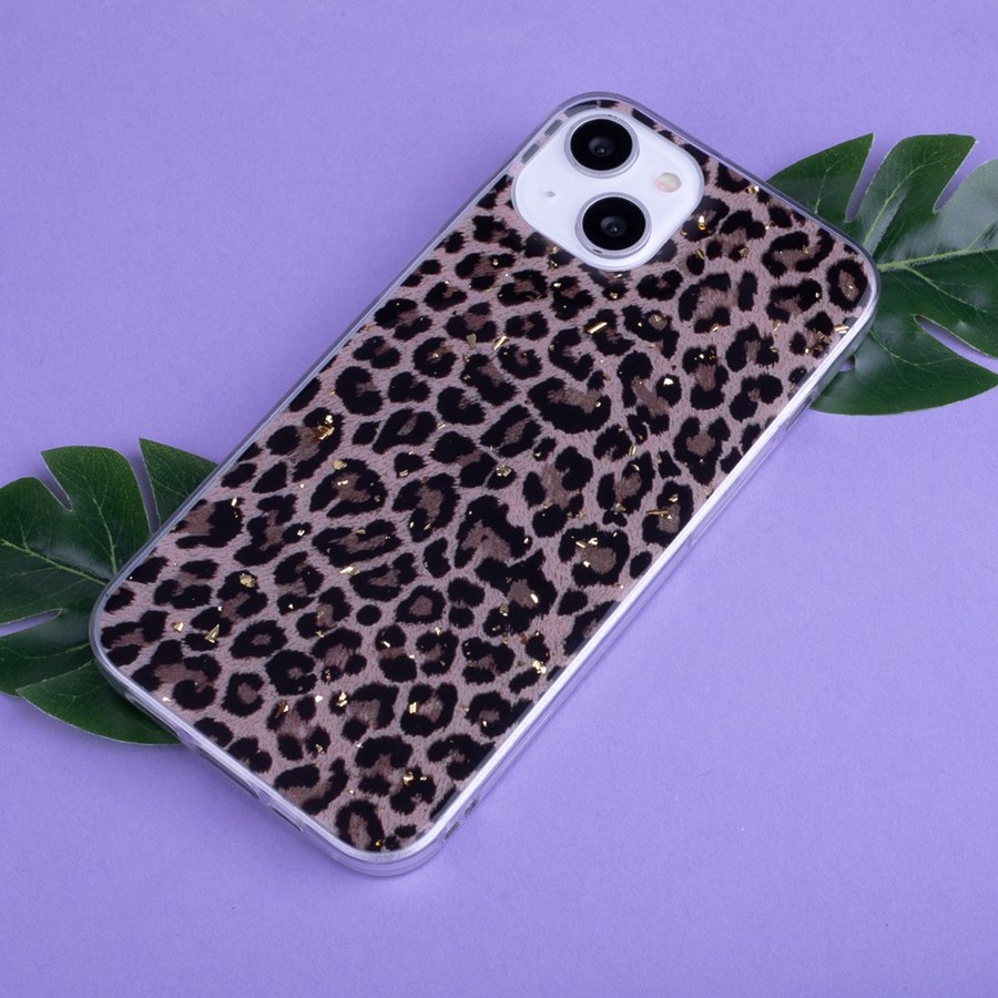 Gold Glam overlay for realme c21y / c25y leopard 1