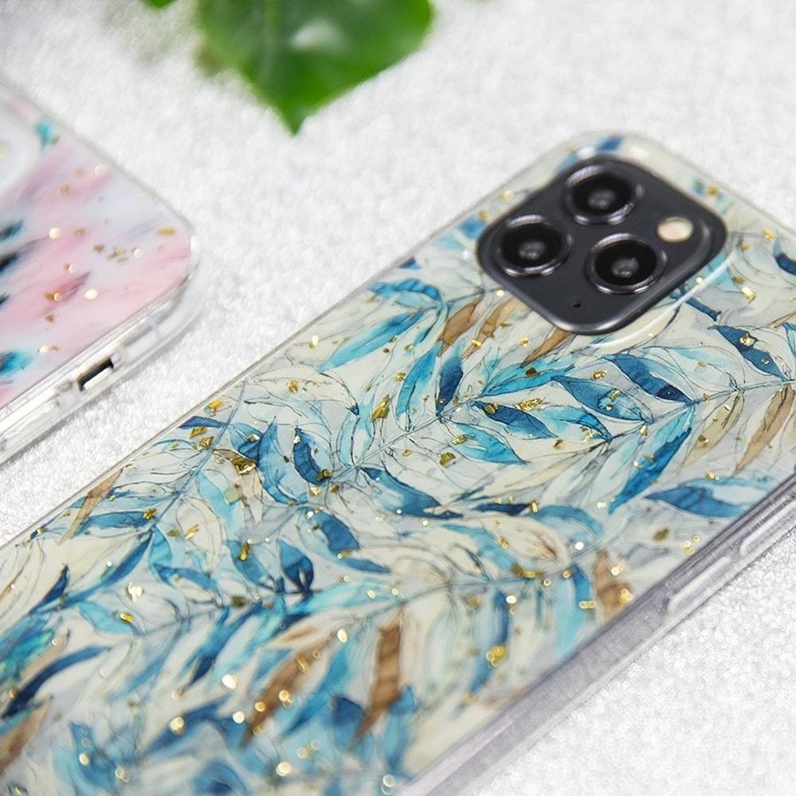 Gold Glam overlay for samsung galaxy a03s boho leaves