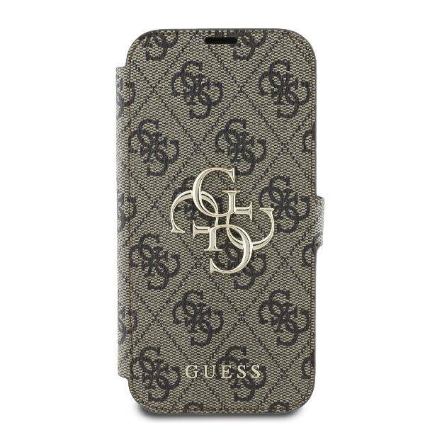 Guess GUBKP16M4GMGBR iPhone 16 Plus 6.7" brązowy/brown book 4G Metal Logo