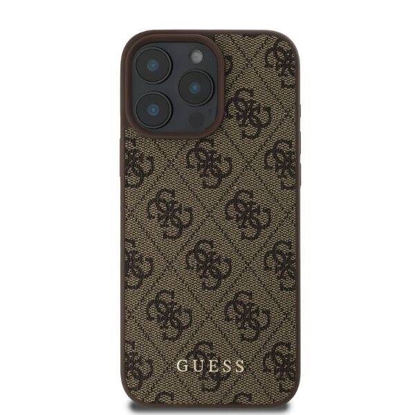 Guess GUHCP16LG4GFBR iPhone 16 Pro brązowy/brown HC PU 4G Classic