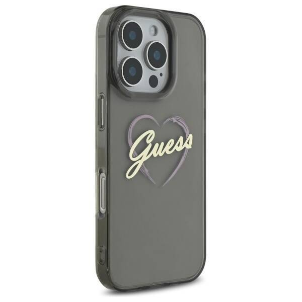 Guess GUHCP16LHCHGSPK iPhone 16 Pro 6.3" czarny/black hardcase IML Heart