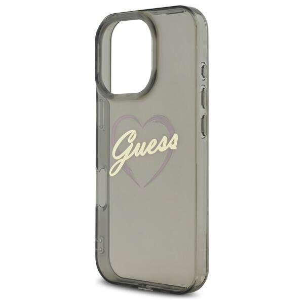 Guess GUHCP16LHCHGSPK iPhone 16 Pro 6.3" czarny/black hardcase IML Heart