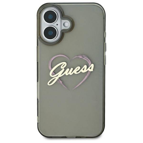 Guess GUHCP16MHCHGSPK iPhone 16 Plus 6.7" czarny/black hardcase IML Heart