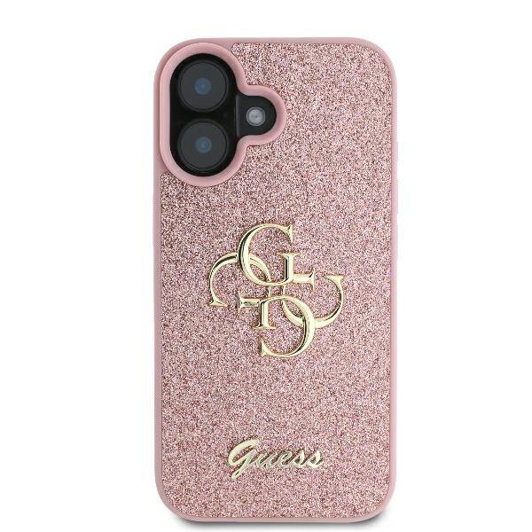 Guess GUHCP16MHG4SGP iPhone 16 Plus różówy/pink HC Fixed Glitter Big 4G