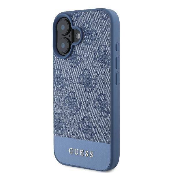 Guess GUHCP16SG4GLBL iPhone 16 6.1" niebieski/blue hardcase 4G Bottom Stripe