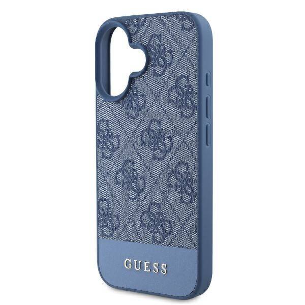 Guess GUHCP16SG4GLBL iPhone 16 6.1" niebieski/blue hardcase 4G Bottom Stripe