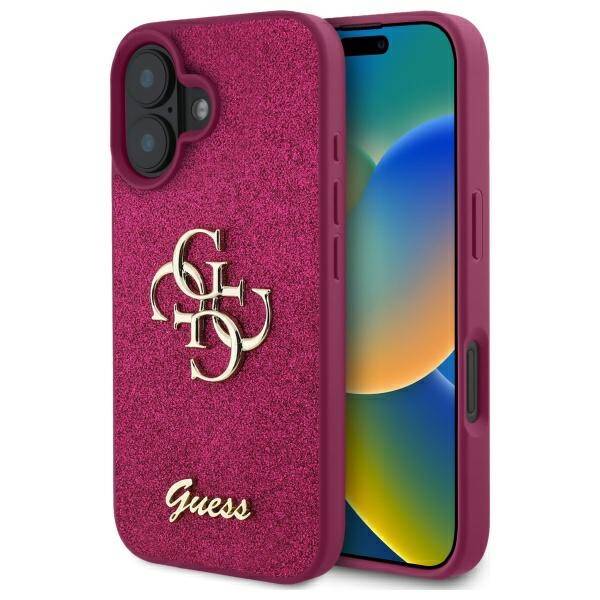 Guess GUHCP16SHG4SGU iPhone 16 6.1"       fioletowy/lpurple hardcase Fixed Glitter Big 4G