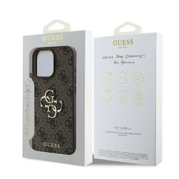 Guess GUHCP16X4GMGBR iPhone 16 Pro Max 6.9" brązowy/brown hardcase 4G Big Logo