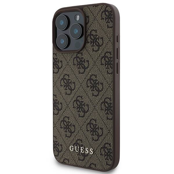 Guess GUHCP16XG4GFBR iPhone 16 Pro Max 6.9" brązowy/brown hard case 4G Classic