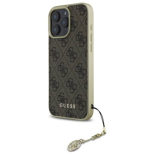 Guess GUHCP16XGF4GBR iPhone 16 Pro Max    6.9" brązowy/brown hardcase 4G Charms Collection