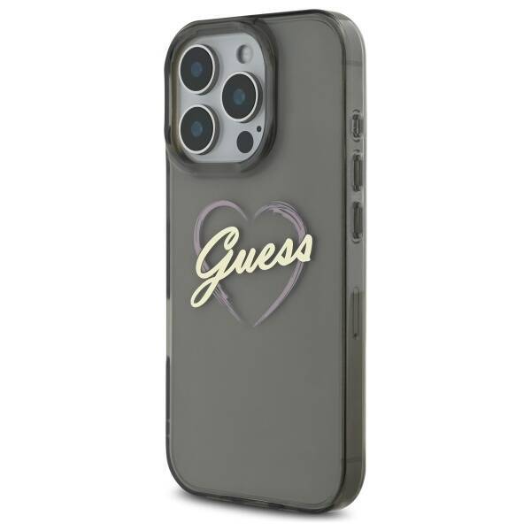 Guess GUHCP16XHCHGSPK iPhone 16 Pro Max 6.9" czarny/black hardcase IML Heart