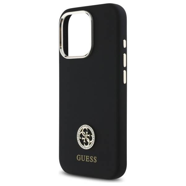 Guess GUHCP16XM4DGPK iPhone 16 Pro Max    6.9" czarny/black hardcase Silicone Logo Strass 4G