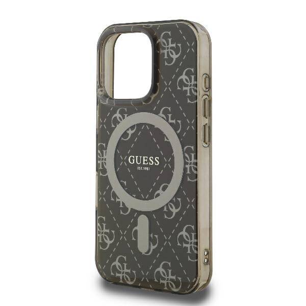 Guess GUHMP16LH4DTEW iPhone 16 Pro 6.3" brązowy/brown hardcase IML 4G Background MagSafe