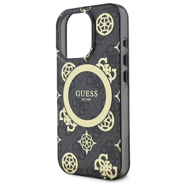 Guess GUHMP16LH4PYEEK iPhone 16 Pro 6.3"  czarny/black hardcase IML Peony On 4G Background MagSafe