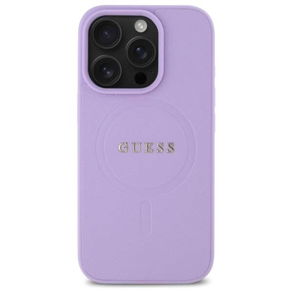 Guess GUHMP16LPSAHMCU iPhone 16 Pro 6.3"  fioletowy/purple hardcase Saffiano MagSafe