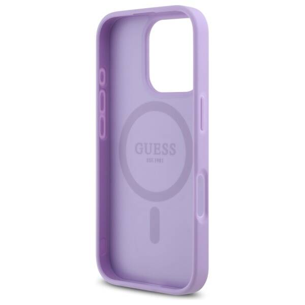 Guess GUHMP16LPSAHMCU iPhone 16 Pro 6.3"  fioletowy/purple hardcase Saffiano MagSafe