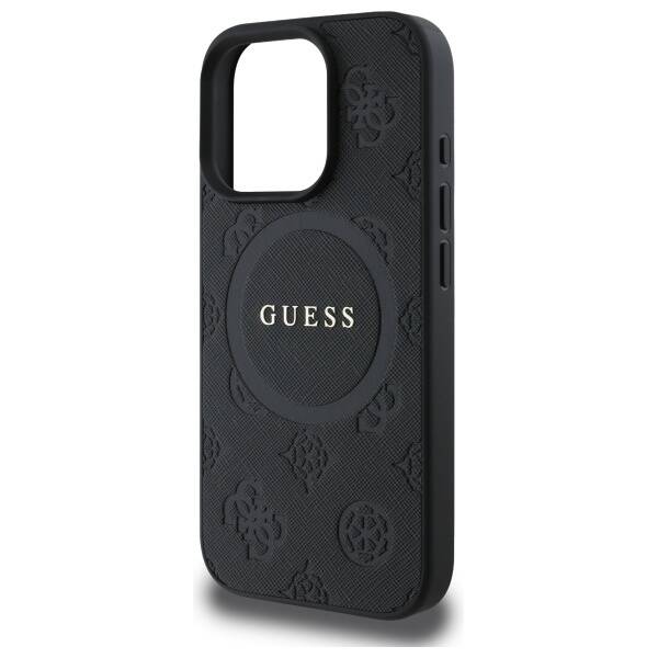 Guess GUHMP16LPSAPSMEK iPhone 16 Pro 6,3" czarny/black HC MagSafe Safiano Peony Classic Logo