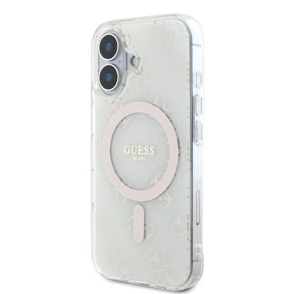 Guess GUHMP16MH4DTEH iPhone 16 Plus 6.7" biały/white hardcase IML 4G Background MagSafe