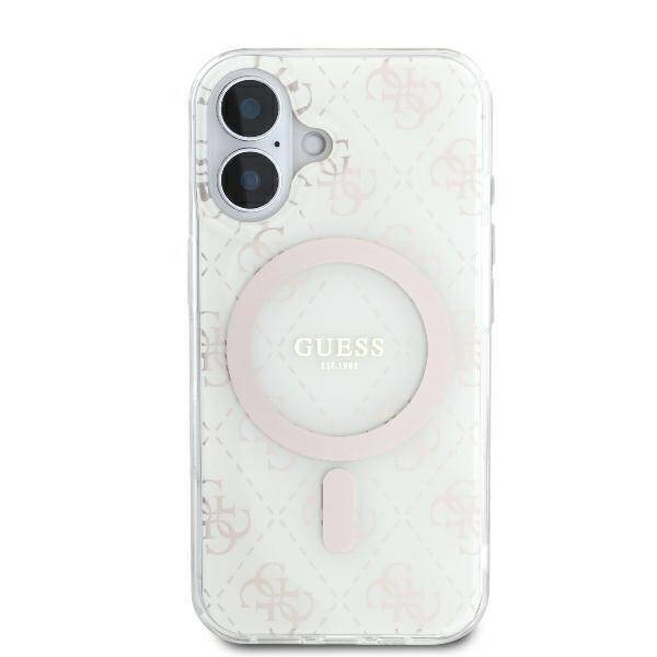 Guess GUHMP16MH4DTEH iPhone 16 Plus 6.7" biały/white hardcase IML 4G Background MagSafe