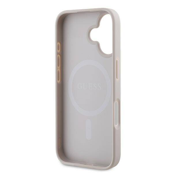 Guess GUHMP16MP4RPSP iPhone 16 Plus różowy/pink MagSafe 4G Printed Stripes