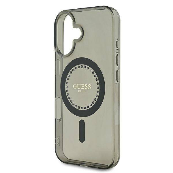 Guess GUHMP16MPFTDTEK iPhone 16 Plus 6.7" czarny/black hardcase IML Rhinestones MagSafe