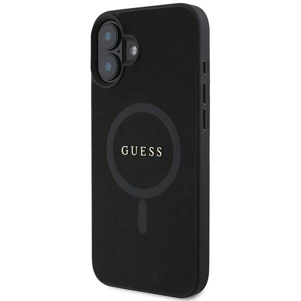 Guess GUHMP16MPSAHMCK iPhone 16 Plus czarny/black HC MagSafe PU Saffiano Classic Logo