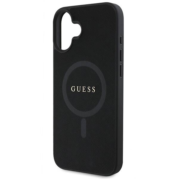 Guess GUHMP16MPSAHMCK iPhone 16 Plus czarny/black HC MagSafe PU Saffiano Classic Logo