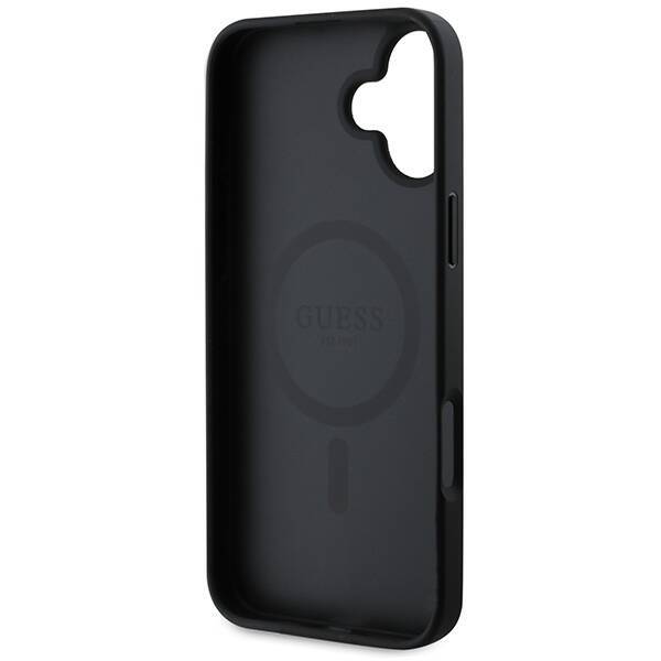 Guess GUHMP16MPSAHMCK iPhone 16 Plus czarny/black HC MagSafe PU Saffiano Classic Logo