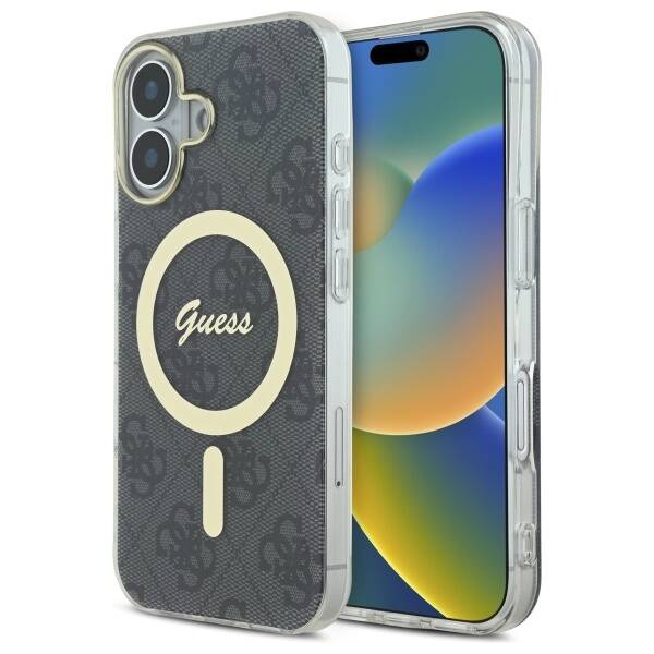 Guess GUHMP16SH4STK iPhone 16 6.1" czarny/black hardcase IML 4G MagSafe