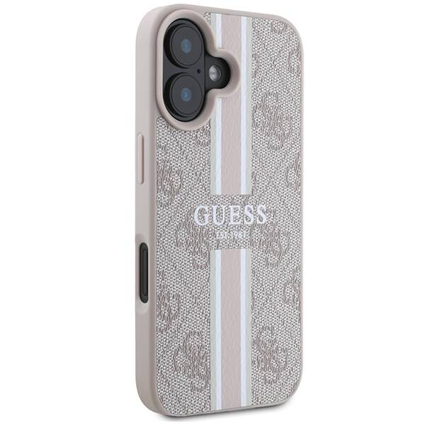 Guess GUHMP16SP4RPSP iPhone 16 różowy/pink MagSafe 4G Printed Stripes