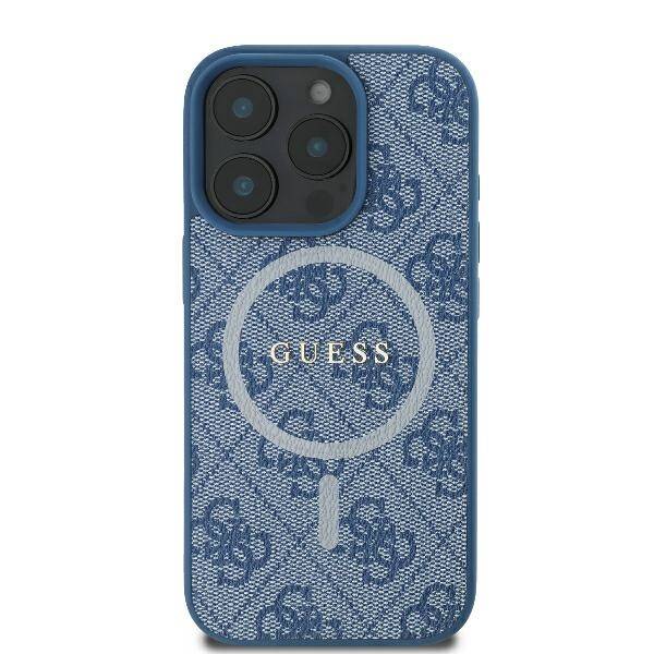 Guess GUHMP16XG4GFRB iPhone 16 Pro Max 6.9" niebieski/blue hardcase 4G Ring Classic Logo MagSafe