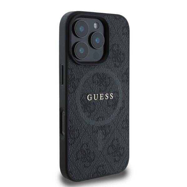 Guess GUHMP16XG4GFRK iPhone 16 Pro Max 6.9" czarny/black hardcase 4G Ring Classic Logo MagSafe