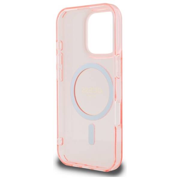 Guess GUHMP16XHFGEREP iPhone 16 Pro Max   6.9" różowy/pink hardcase IML Glitter Circle MagSafe