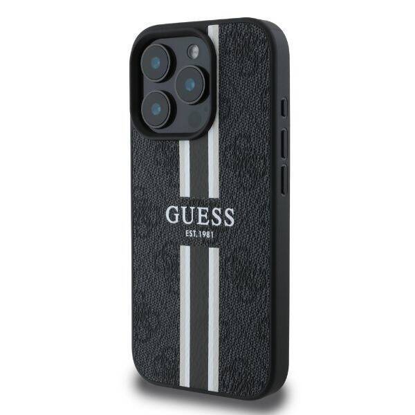 Guess GUHMP16XP4RPSK iPhone 16 Pro Max czarny/black MagSafe 4G Printed Stripes