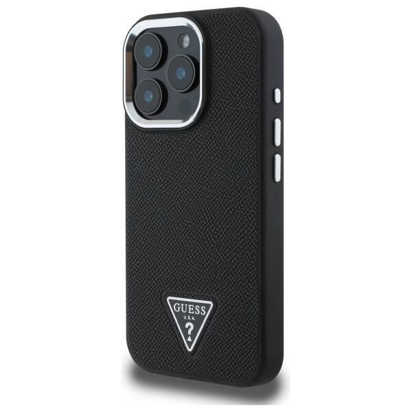 Guess GUHMP16XPGTSPSK iPhone 16 Pro Max   6.3" czarny/black hardcase Grained Triangle MagSafe