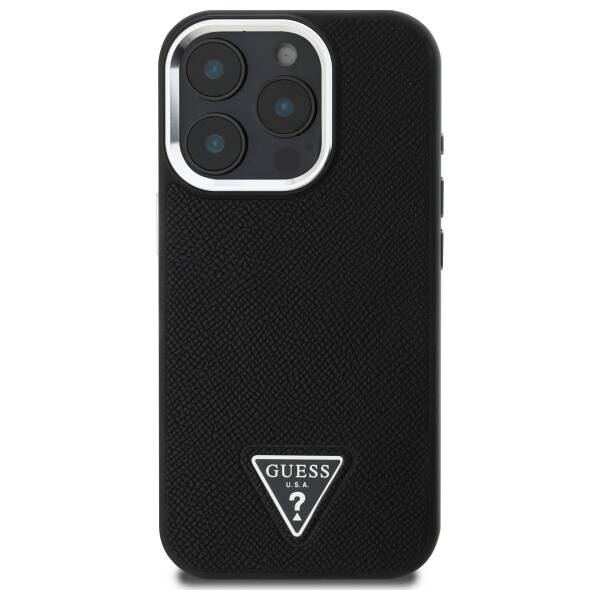 Guess GUHMP16XPGTSPSK iPhone 16 Pro Max   6.3" czarny/black hardcase Grained Triangle MagSafe