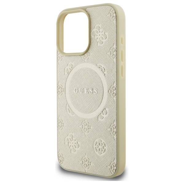 Guess GUHMP16XPSAPSMED iPhone 16 Pro Max 6,9" złoty/gold HC MagSafe Safiano Peony Classic Logo