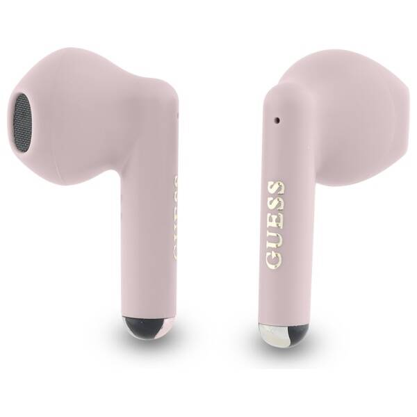 Guess słuchawki Bluetooth GUTWSJ14ESGP    TWS + stacja dokująca różowy/pink Printed Classic Logo