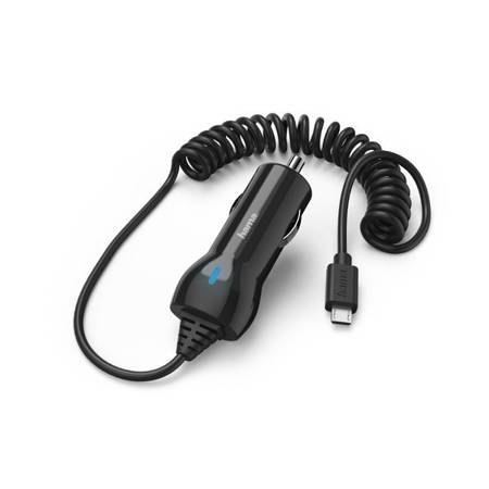 HAMA CAR CHARGER MICRO USB 12V 2.4A (BLACK)