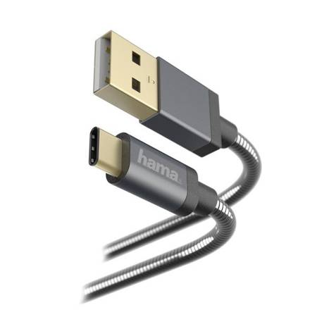 HAMA CHARGING CABLE / DATA "METAL" USB TYPE-C, 1.5M