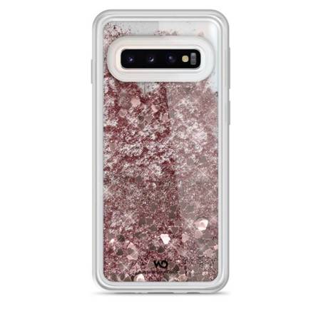 HAMA WHITE DIAMONDS SPARKLE CASE SAMSUNG GALAXY S10 PINK-GOLD HEARTS