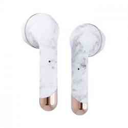 HAPPY PLUGS TWS AIR 1 PLUS WHITE MARBLE HEADPHONES