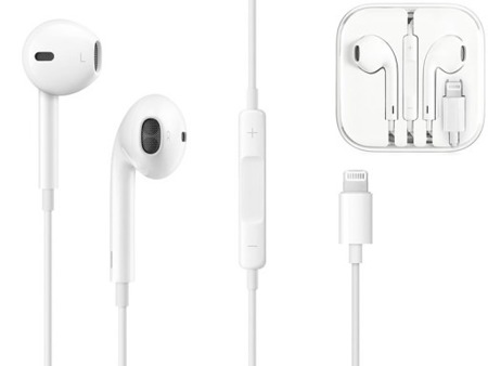 HEADPHONE IPHONE LIGHTNING KIT WITH WHITE MICROPHONE