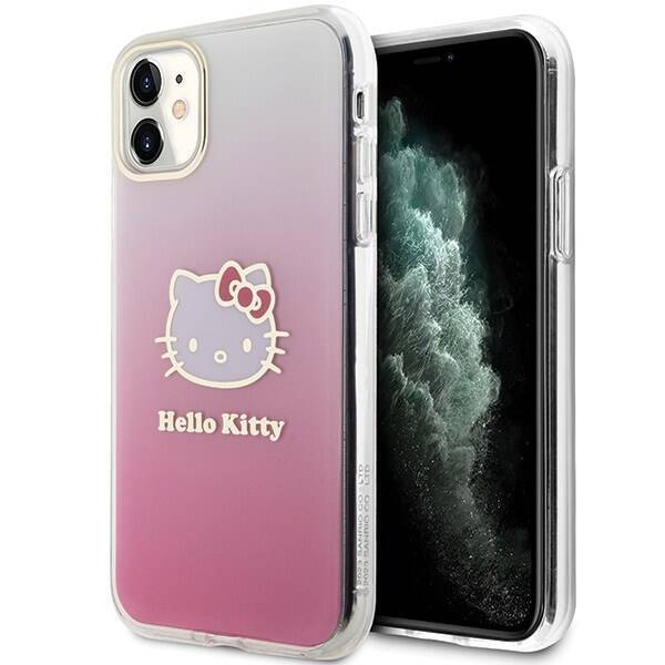 HELLO KITTY HKHCN61HDGKEP IPHONE 11 / XR 6.1 "PINK / PINK HARDCASE IML GRADIENT ELECTTTY HEAD