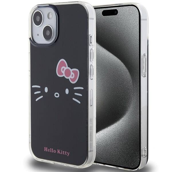 HELLO KITTY HKHCP15SHKHLK IPHONE 15 6.1 "BLACK / BLACK HARDCASE IML KITTY FACE