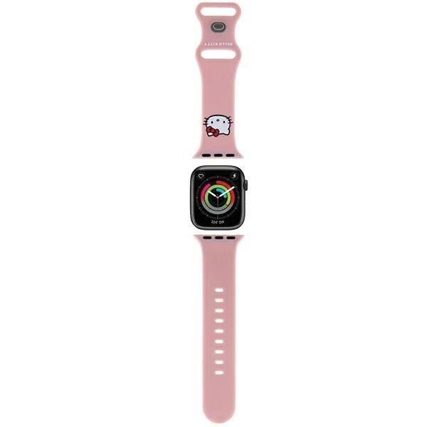 HELLO KITTY STRIPE HKAWMSCHBLP APPLE WATCH 38/40 / 41MM PINK / PINK STRAP SILICONE KITTY HEAD