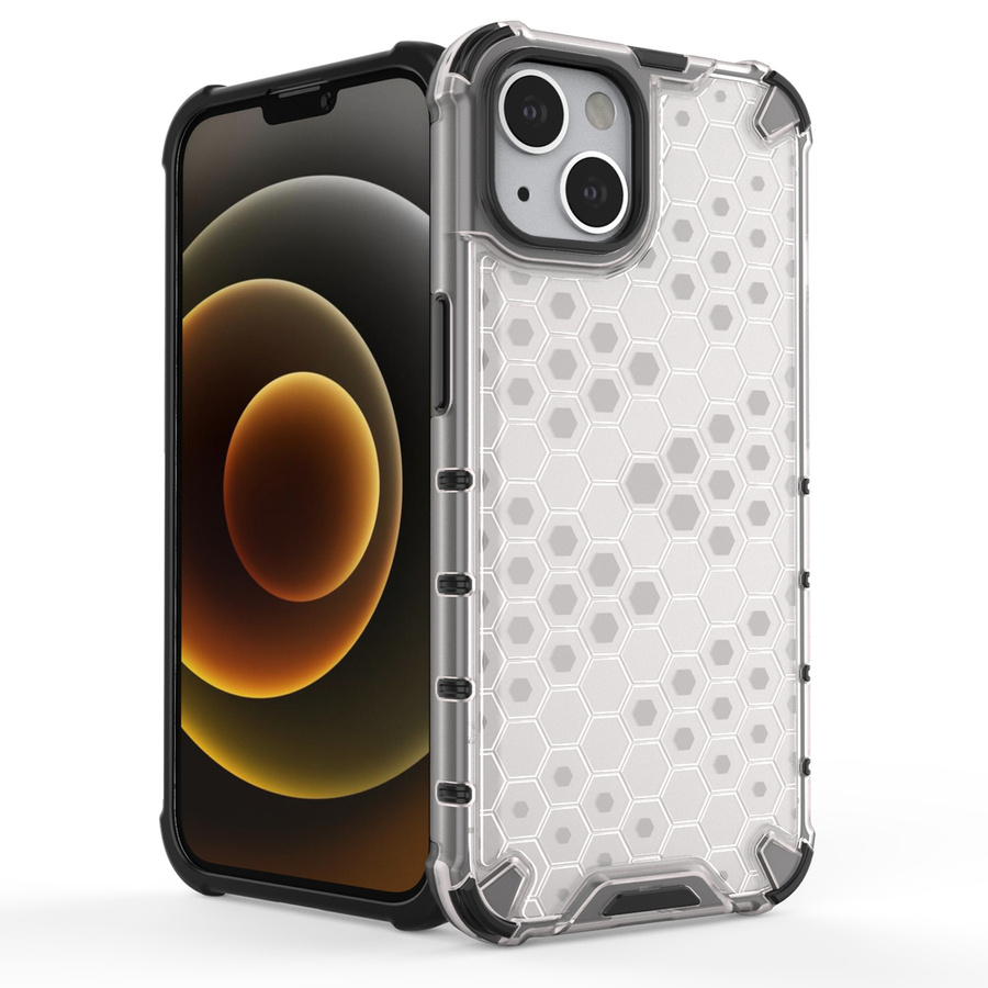 HONEYCOMB ARMORED CASE WITH A GEL FRAME IPHONE 13 BLACK