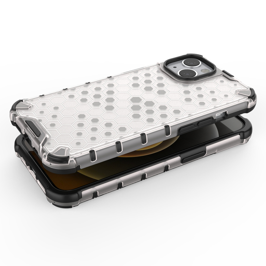 HONEYCOMB ARMORED CASE WITH A GEL FRAME IPHONE 13 BLACK