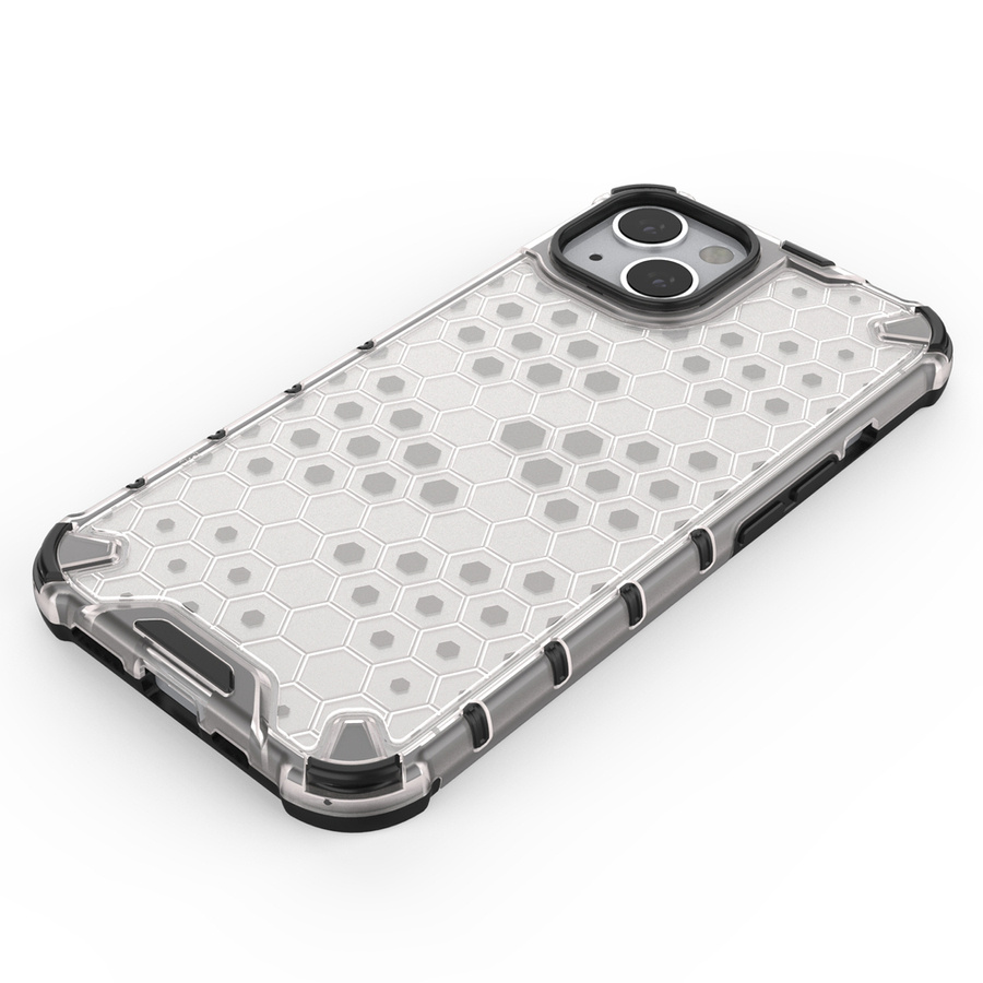 HONEYCOMB ARMORED CASE WITH A GEL FRAME IPHONE 13 BLACK