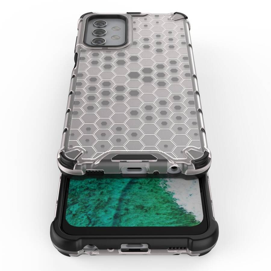 HONEYCOMB CASE ARMOR COVER WITH TPU BUMPER FOR SAMSUNG GALAXY A32 5G GREEN